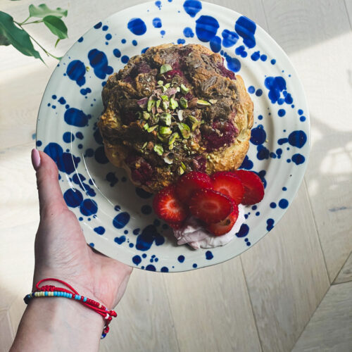 pieczona owsianka z migdałami